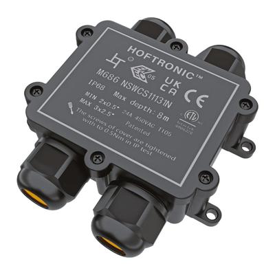 Lasdoos IP68 Waterdicht - 115x107x36mm - 4 ingangen - voor 2 en 3 aderige kabels (4-12mm) Lasdoos IP68 Waterdicht - 115x107x36mm - 4 ingangen - voor 2 en 3 aderige kabels (4-12mm)