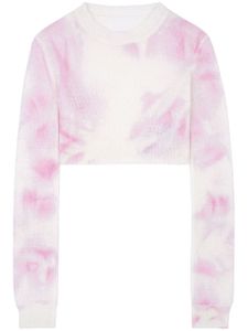 MM6 Maison Margiela pull crop à motif tie dye - Rose