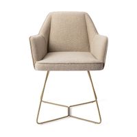Jesper Home Tome eetkamerstoel beehive gold Great Greige
