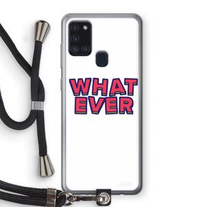 Whatever: Samsung Galaxy A21s Transparant Hoesje met koord