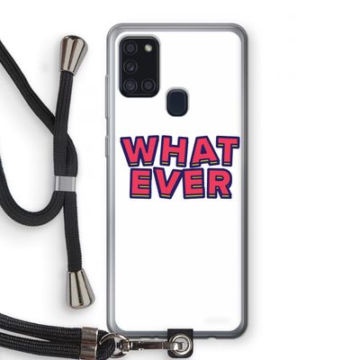 Whatever: Samsung Galaxy A21s Transparant Hoesje met koord