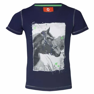 Horka Print T-shirt donkerblauw maat:164