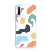 Memphis Shapes Blue: Huawei P Smart Pro Transparant Hoesje