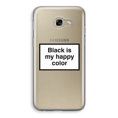 Black is my happy color: Samsung Galaxy A5 (2017) Transparant Hoesje