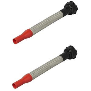 Set van 2x stuks flexibele metalen schenktuit voor jerrycan met magnetische dop 24 cm