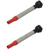 Set van 2x stuks flexibele metalen schenktuit voor jerrycan met magnetische dop 24 cm