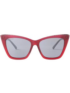 Jimmy Choo Eyewear lunettes de soleil Lucine à monture papillon - Rouge