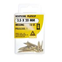 Houtschr. pk 3.5x20mm mess 13st - Deltafix