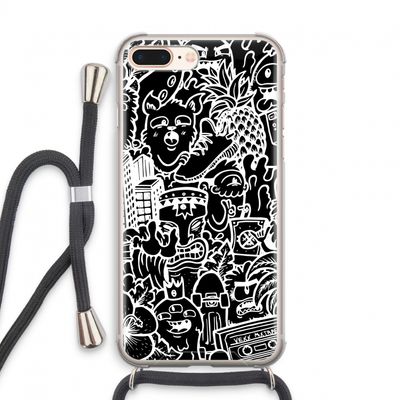 Vexx Black Mixtape: iPhone 7 PLUS Transparant Hoesje met koord