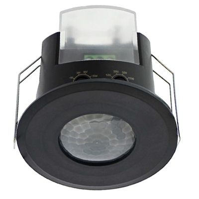 Klemko Aanwezigheiddetector plafond Inbouw PIR LED 800W diameter Zwart