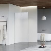 Fortifura Galeria inloopdouche - 160x200cm - ribbelglas - plafondarm - chroom SW797956/SW797904/SW804541