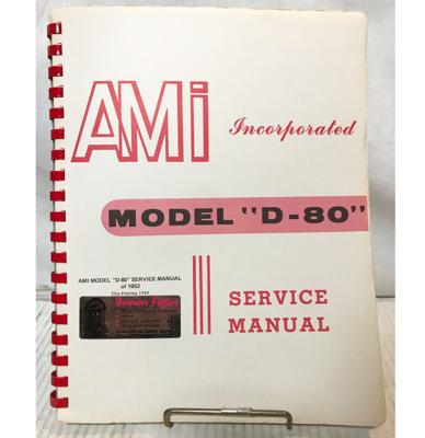 Service Manual - Ami Jukebox Model D-80