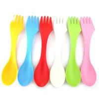 2 set 3 in 1 outdoor kamp servies hittebestendig lepel vork mes Camping wandelen gebruiksvoorwerpen (6pcs = 1set)