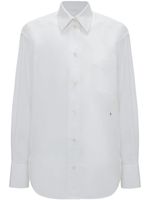 Victoria Beckham chemise en coton à épaules tombantes - Blanc - thumbnail