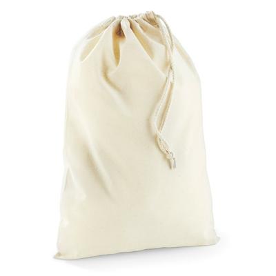 Canvas opberg zakjes/tasjes - wit - 30 x 45 cm - katoen - 8 liter