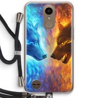 Fire & Ice: LG K10 (2017) Transparant Hoesje met koord