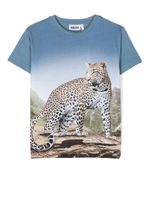 Molo t-shirt en coton à imprimé léopard - Bleu