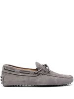 Tod's mocassins en daim Gommino à lacets - Gris - thumbnail