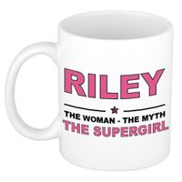 Riley The woman, The myth the supergirl collega kado mokken/bekers 300 ml Riley The woman, The myth the supergirl collega kado mokken/bekers 300 ml