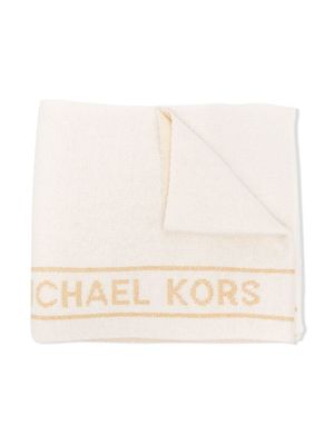 Michael Kors Kids écharpe à logo imprimé - Tons neutres