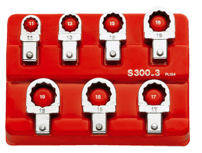 Facom module met opzetstukken nr.13 voor momentsleutels aandrijving 14x18 - S.300-23