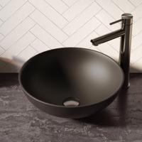 BRAUER Bowl waskom - 40x40cm - rond - keramiek - mat zwart WK-BO40ROMZ