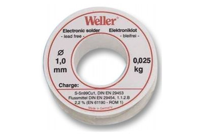 Weller EL99-1-100 Soldeertin, 1mm, 100g, Loodvrij - T0054025199 - T0054025199