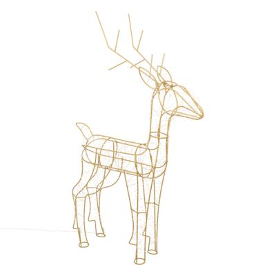 Feeric Lights & Christmas Verlichte rendier - goud - 75 cm - 600 leds