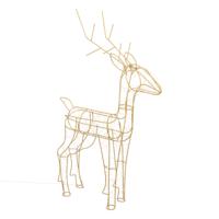 Feeric Lights & Christmas Verlichte rendier - goud - 75 cm - 600 leds