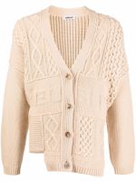AMBUSH cardigan en maille patchwork à logo - Tons neutres