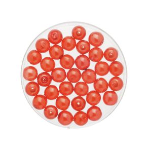 50x stuks sieraden maken Boheemse glaskralen in het transparant rood van 6 mm   -