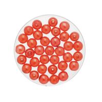 50x stuks sieraden maken Boheemse glaskralen in het transparant rood van 6 mm   - - thumbnail
