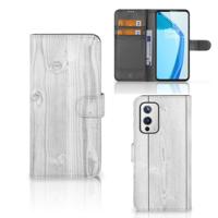 OnePlus 9 | Book Style Case | White Wood | Portemonnee hoesje
