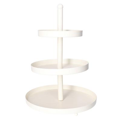 Etagere - wit - metaal - 3-laags -? 30 x 55 cm?- hapjes/high tea?- serveerschaal