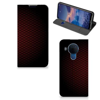 Nokia 5.4 | Hoesje met Magneet | Geruit Rood