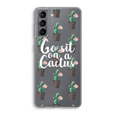 Cactus quote: Samsung Galaxy S21 Transparant Hoesje