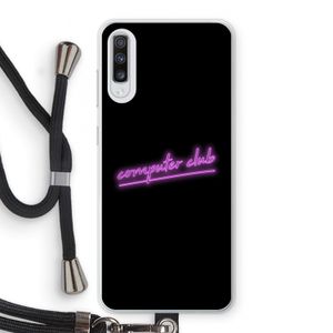 Vice Black: Samsung Galaxy A70 Transparant Hoesje met koord