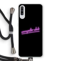 Vice Black: Samsung Galaxy A70 Transparant Hoesje met koord
