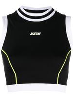 MSGM brassière de sport à logo Active imprimé - Noir - thumbnail