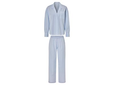 esmara Dames pyjama (Blauw/wit, L (44/46))