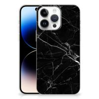 iPhone 14 Pro Max | TPU | Siliconen hoesje | Marmer Zwart - Origineel Cadeau Vader