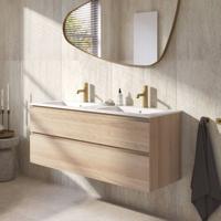 Ben Tendenza voorgemonteerd badmeubel incl. mat witte keramische wastafel 122,7x46x61,5cm urban oak