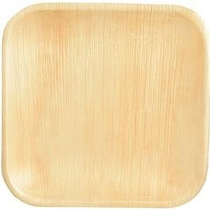 Papstar Pure wegwerp servies borden - 30x stuks - vierkant - 18 cm - biologisch afbreekbaar