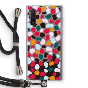 Colored Giraffe: Samsung Galaxy Note 10 Transparant Hoesje met koord