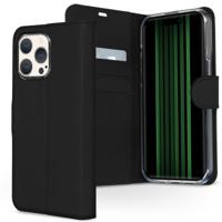 Accezz Wallet Softcase Bookcase iPhone 15 Pro Max Telefoonhoesje Zwart