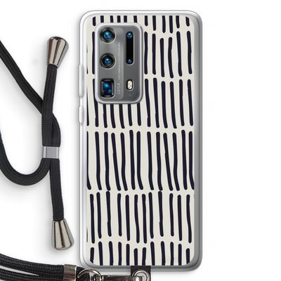 Moroccan stripes: Huawei P40 Pro Plus Transparant Hoesje met koord