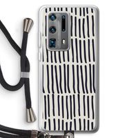 Moroccan stripes: Huawei P40 Pro Plus Transparant Hoesje met koord