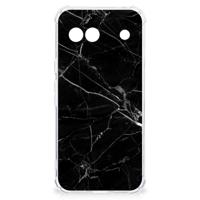 Google Pixel 8A Anti-Shock Hoesje Marmer Zwart - Origineel Cadeau Vader