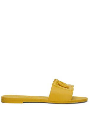Dolce & Gabbana claquettes Bianca à logo DG - Jaune