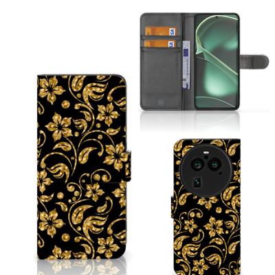 OPPO Find X6 Pro Hoesje Gouden Bloemen
